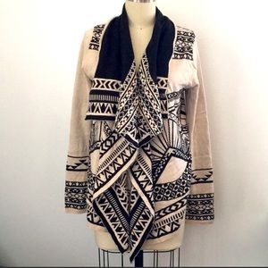 Forever21 Mountain Print Open Front Cardigan